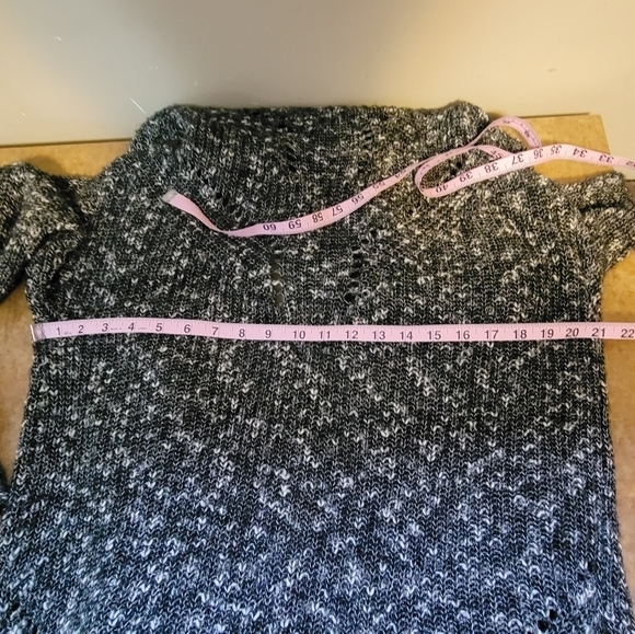 John + Jenn Black and White Mid Length Duster Oversized Cardigan Size XS - Picture 14 of 14